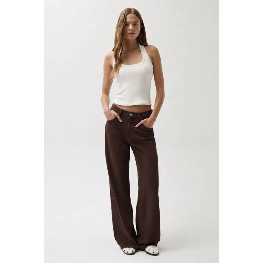 Pistola Jadyn Bruna Low Slung Palazzo Pants Brown Size 30 New With Tags